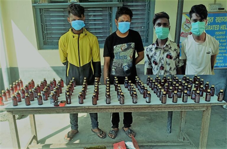 अवैध लागुऔषधसहित पर्साबाट चार जना पक्राउ