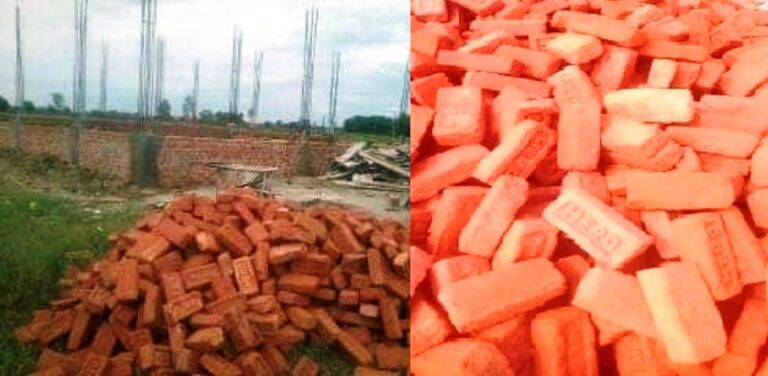 सप्तरीमा वडाकार्यालय भवन निर्माणमामा कमसल सामग्री प्रयोग