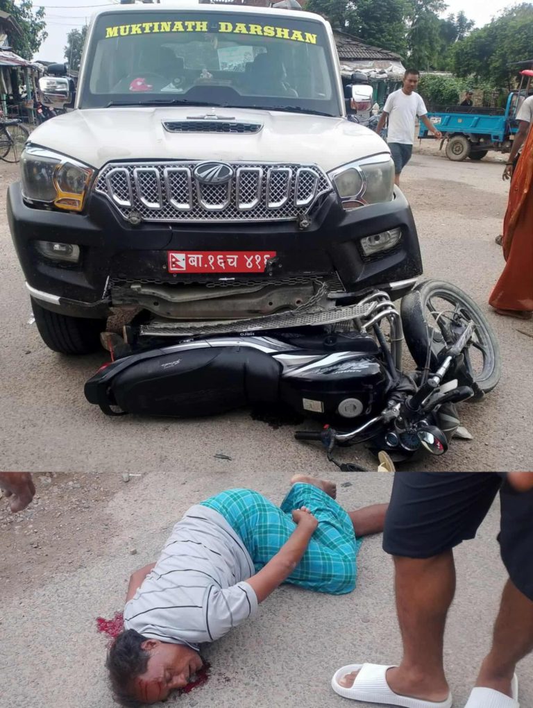 जंगलसहियामा स्कर्पियोको ठक्करबाट एकजना गम्भीर घाइते